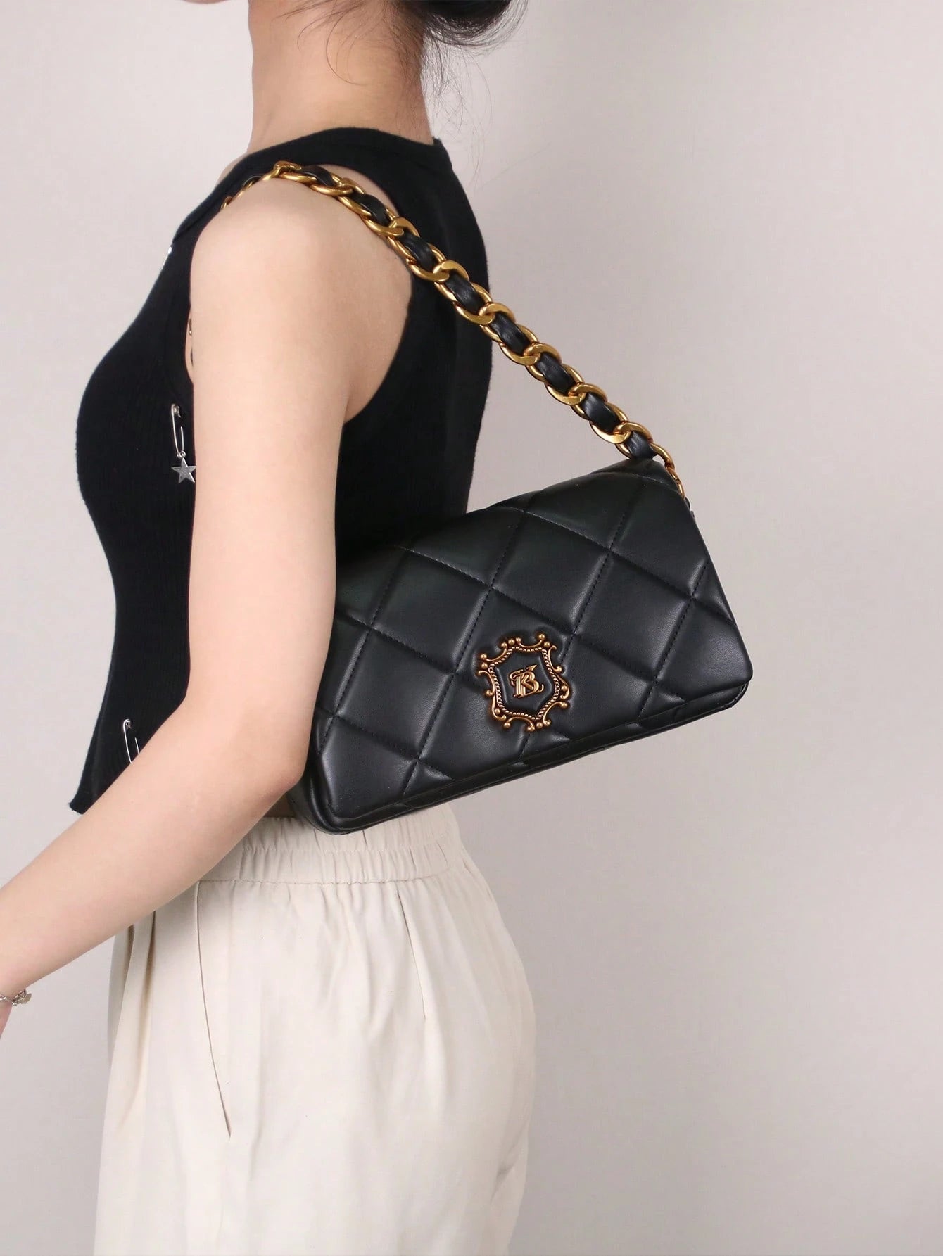 Quilted Chain Shoulder Bag