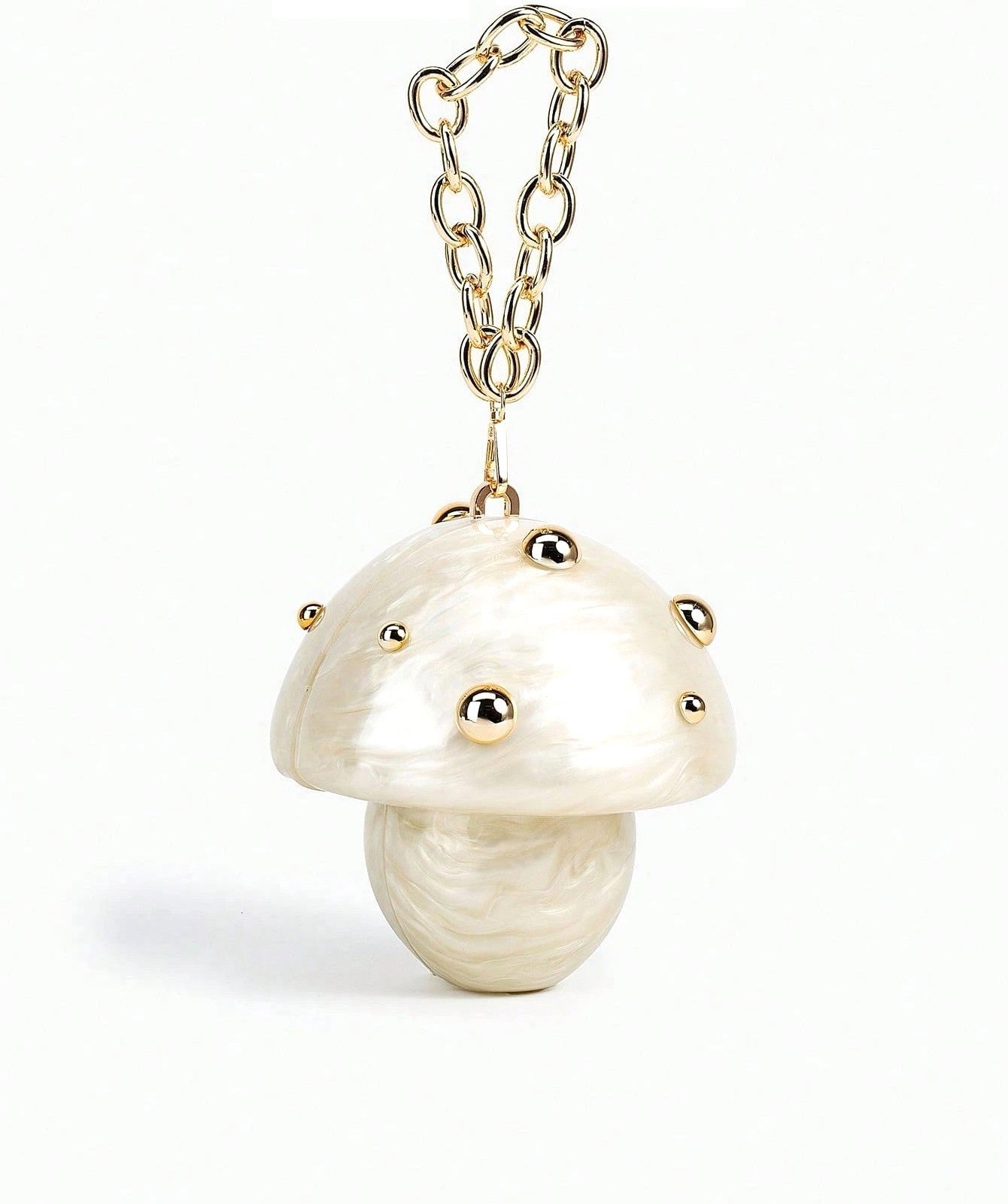 Pearl Mushroom Mini Statement Bag