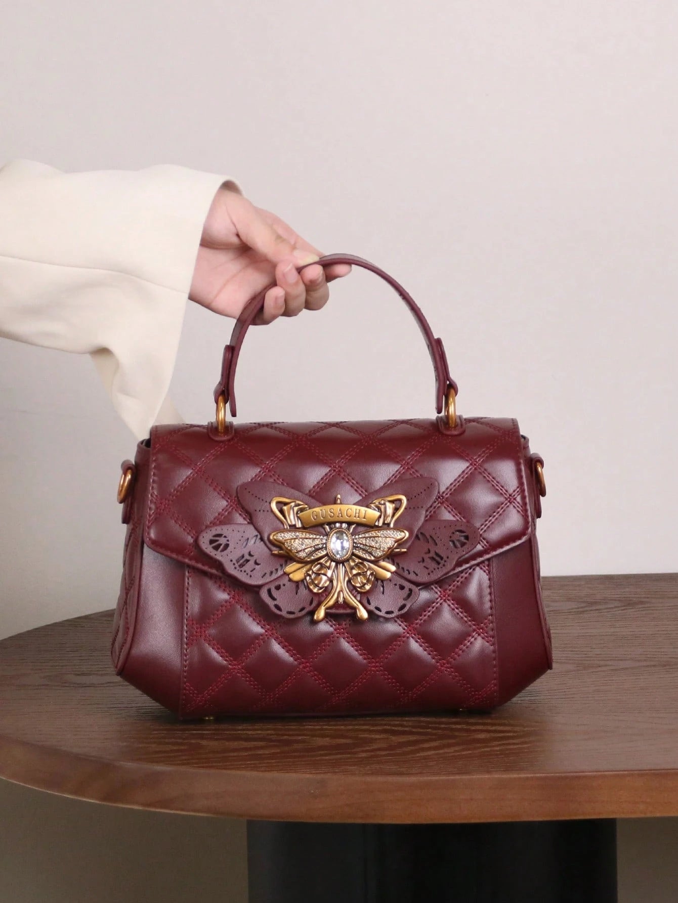 Aurelia Quilted Top-Handle Luxury Bag