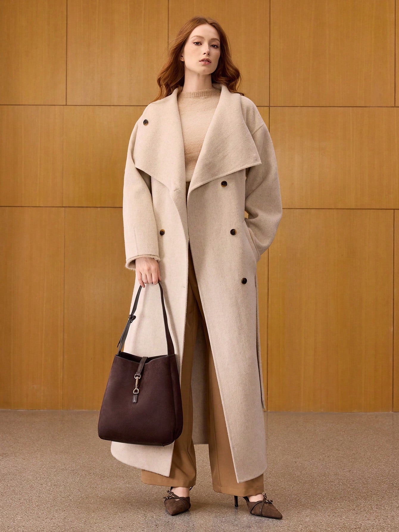 Quiet Form Leather Shoulder Bag