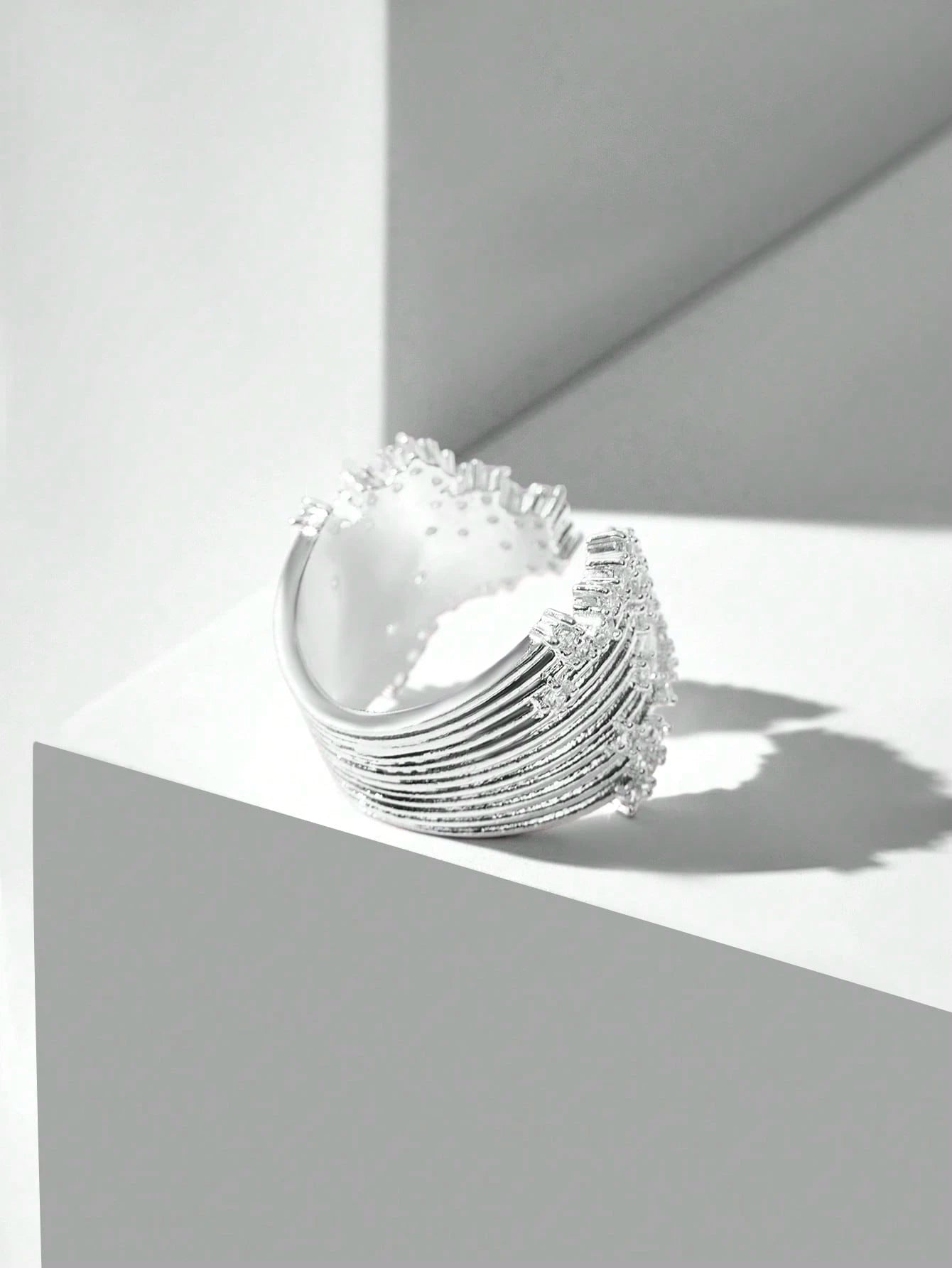 Modern Diamond Statement Ring