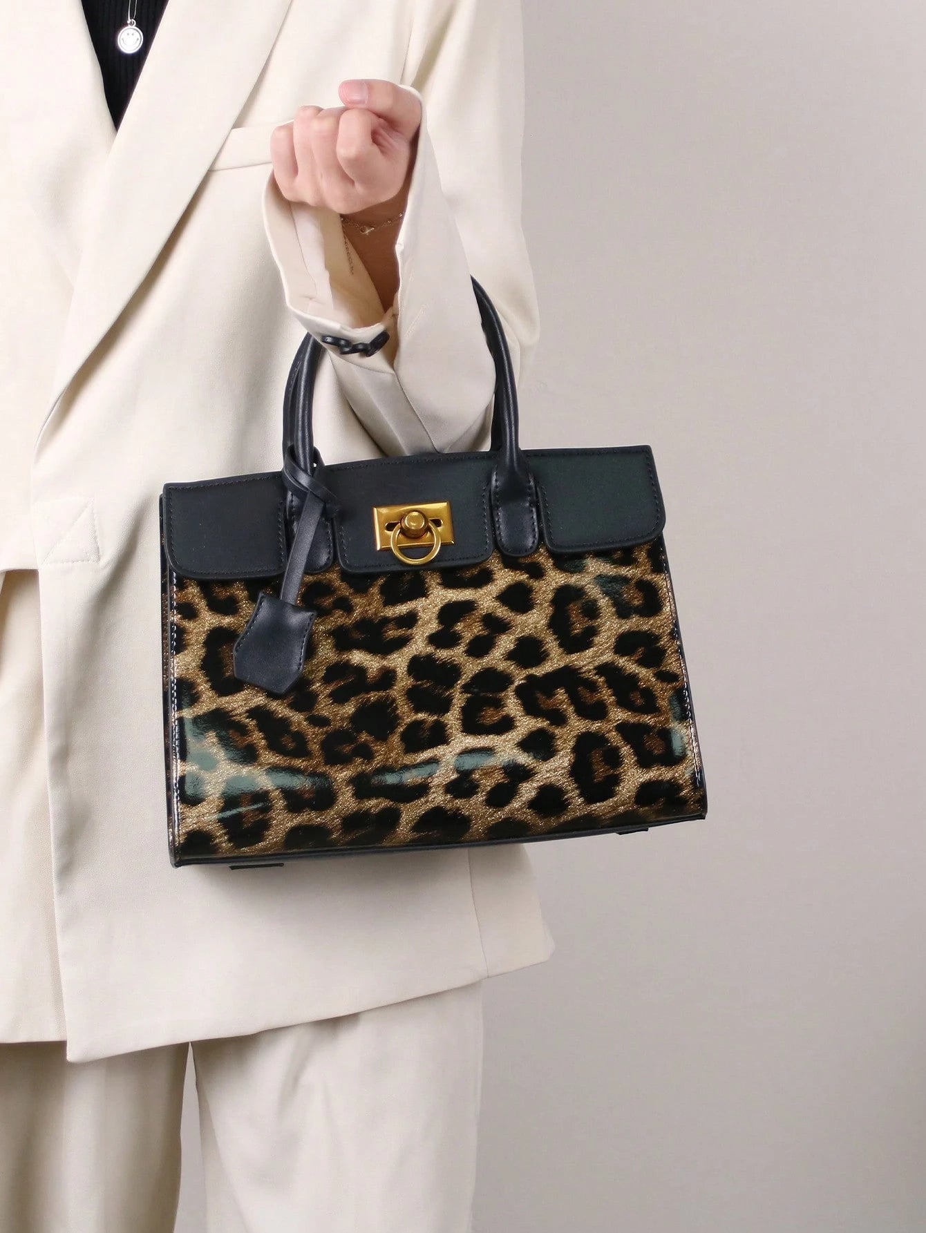 Structured Top Handle Luxury Bag