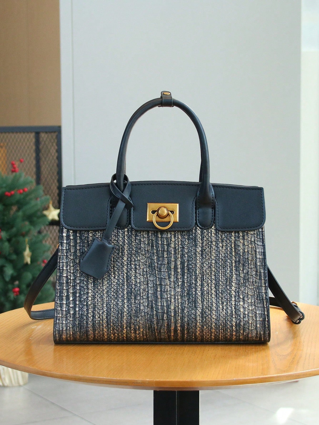 Structured Top Handle Luxury Bag
