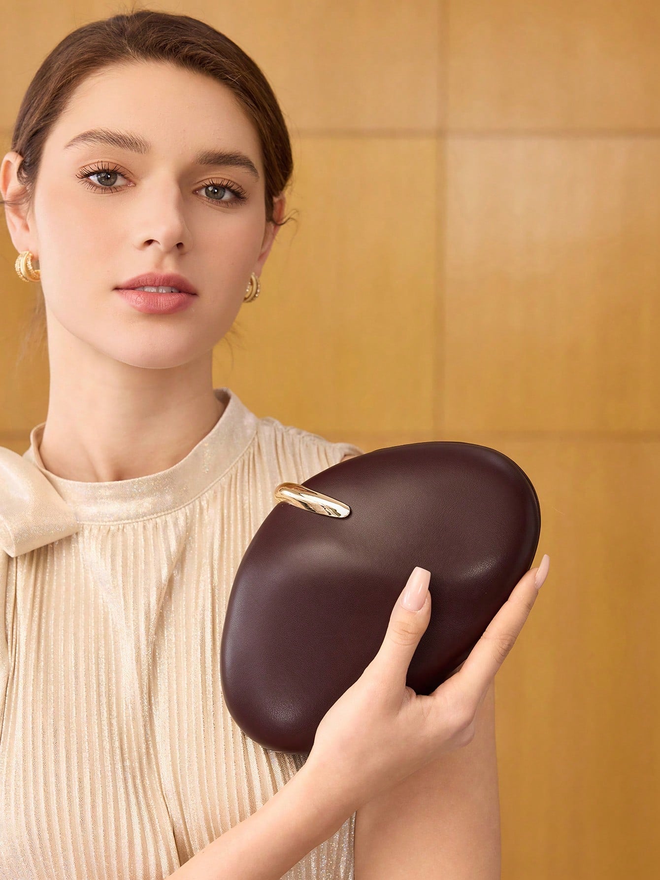 Sculptural Oval Clutch