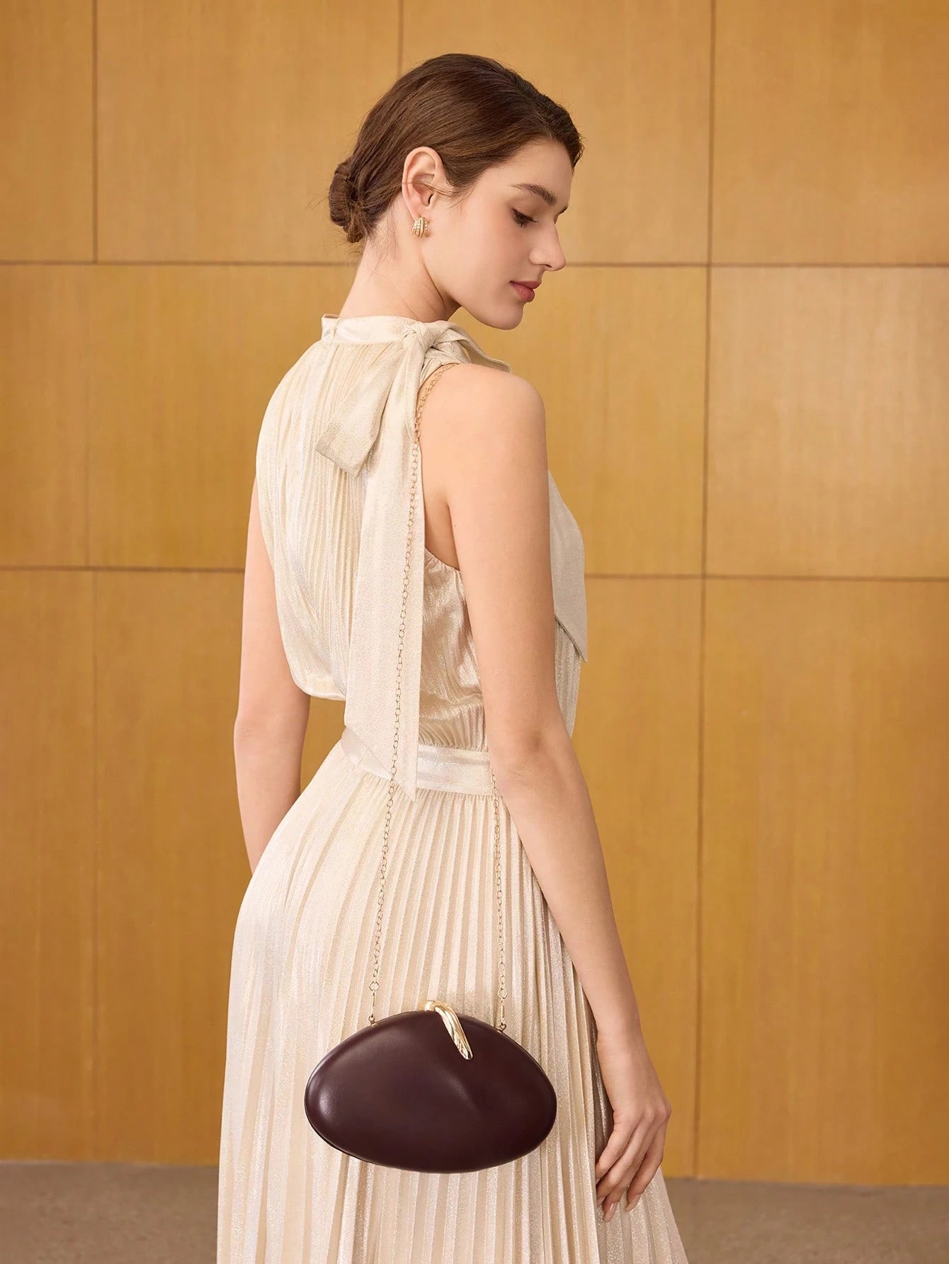 Sculptural Oval Clutch