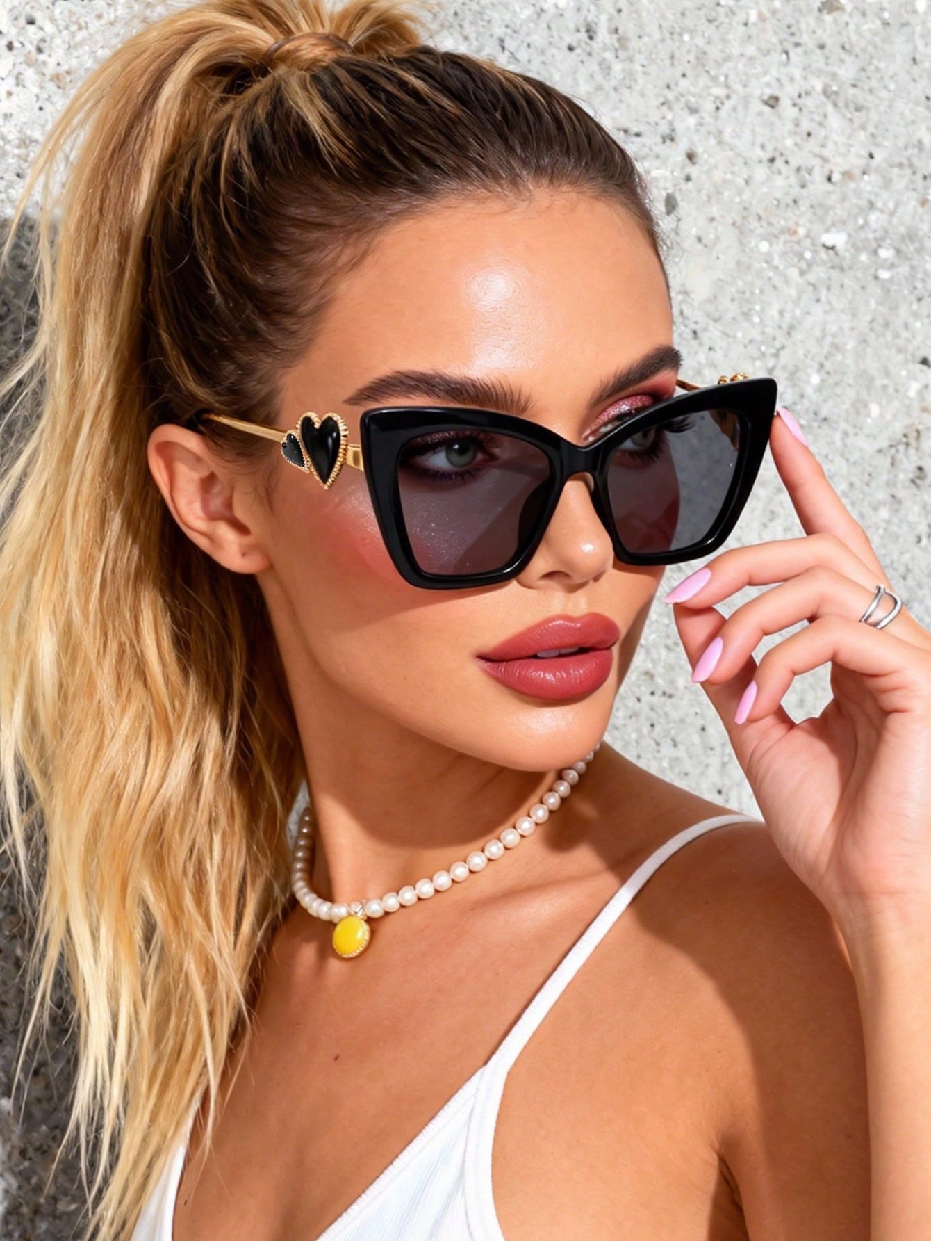 Amour Cat-Eye Statement Sunglasses