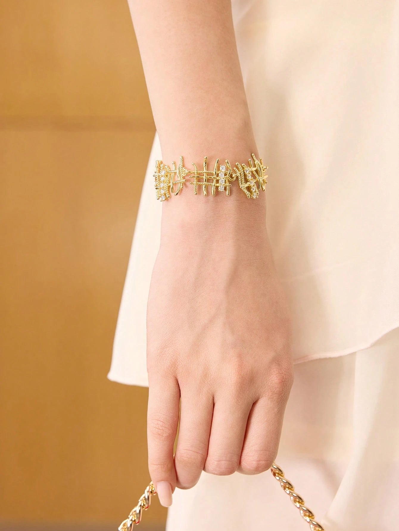 Crystal Link Statement Bracelet