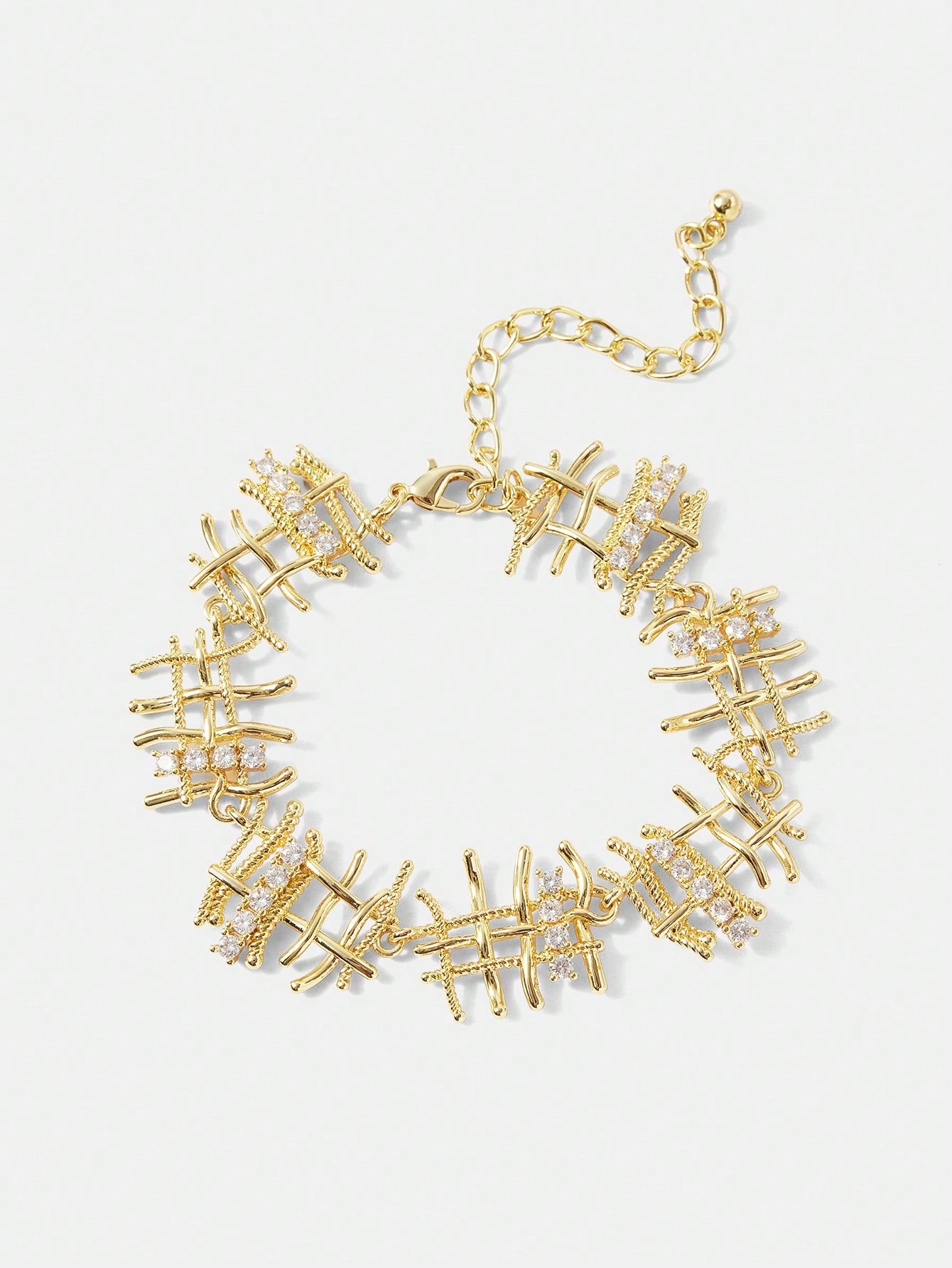 Crystal Link Statement Bracelet