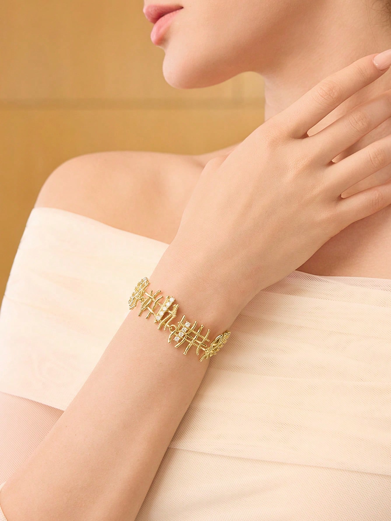 Crystal Link Statement Bracelet