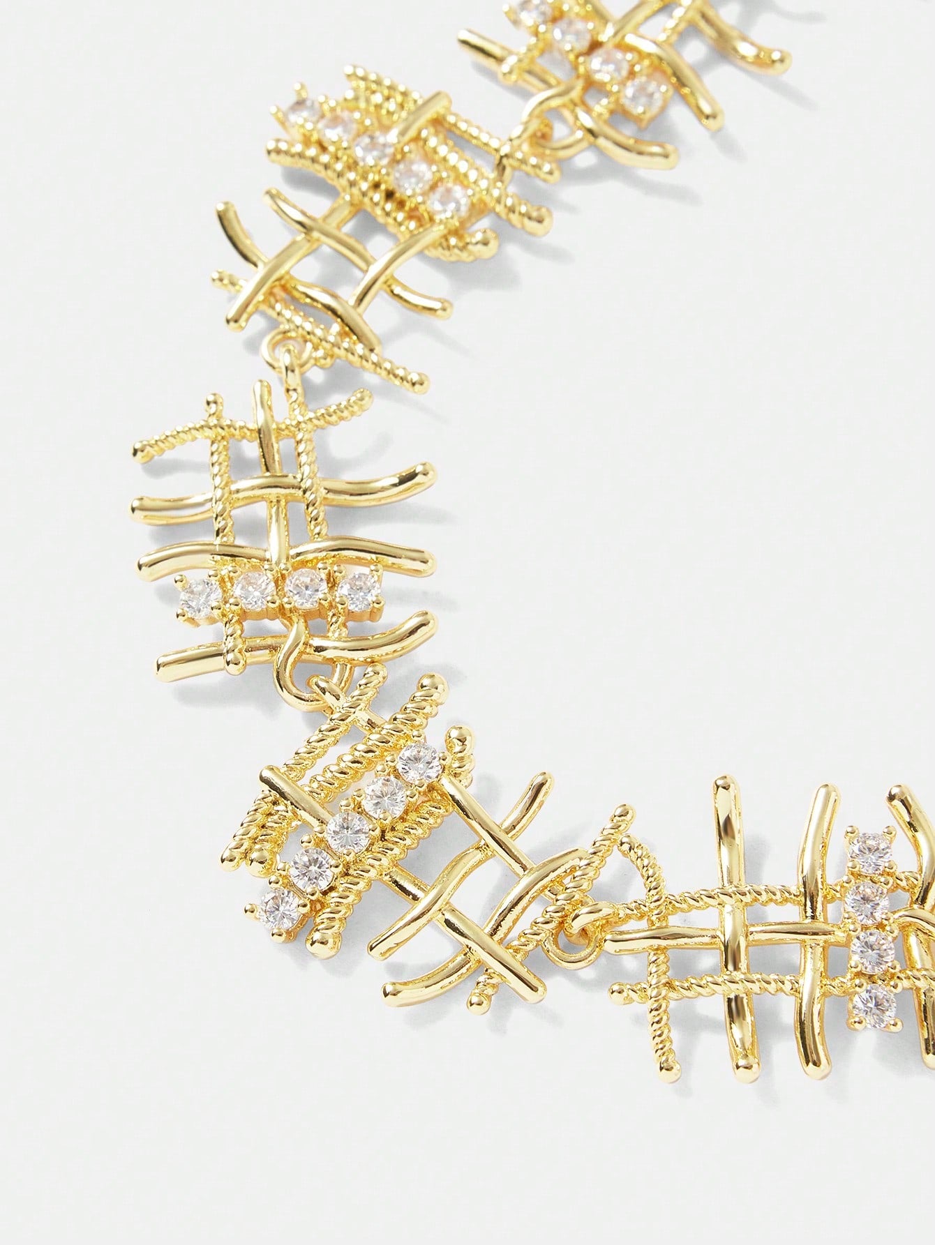 Crystal Link Statement Bracelet