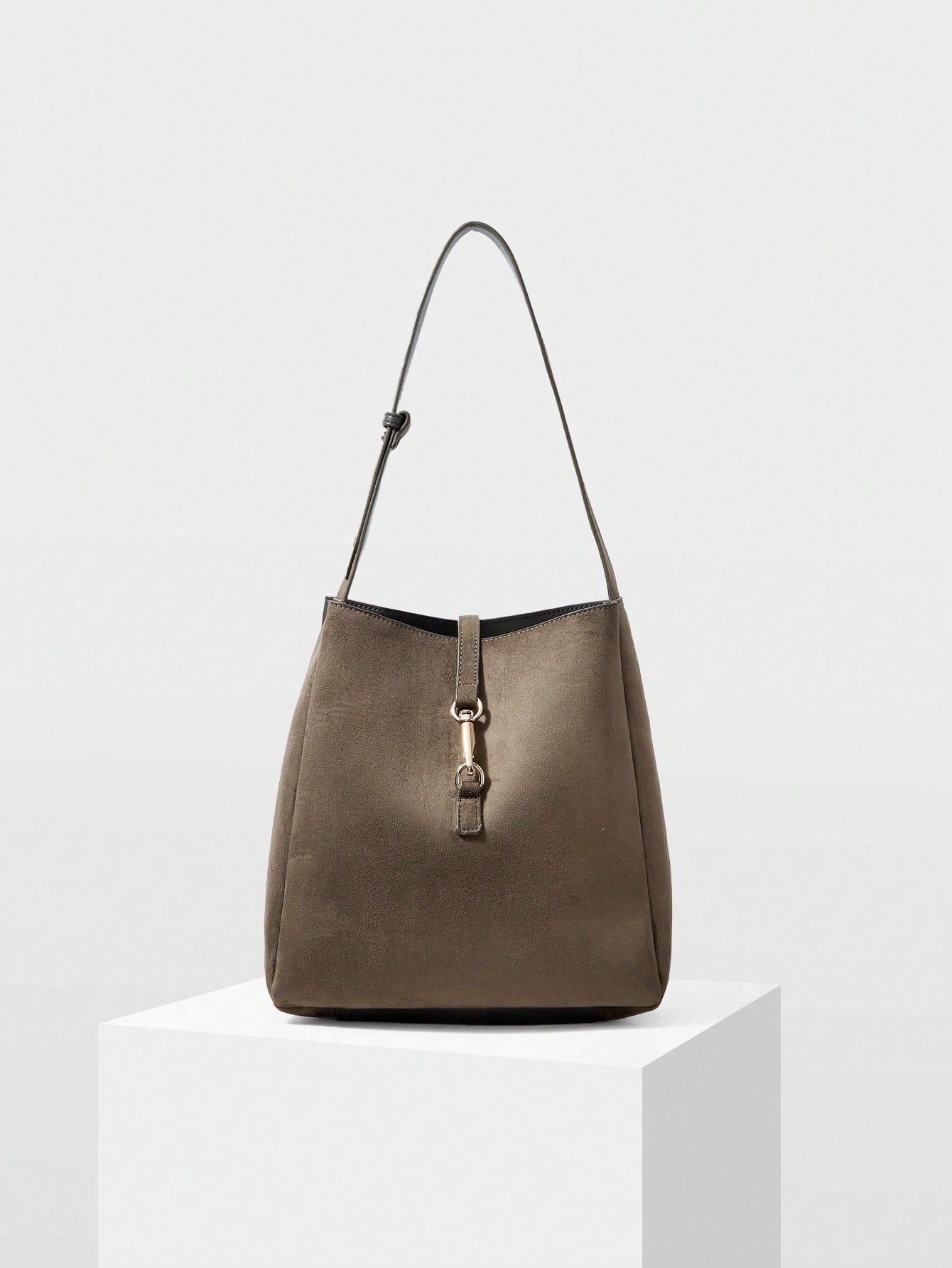 Quiet Form Leather Shoulder Bag