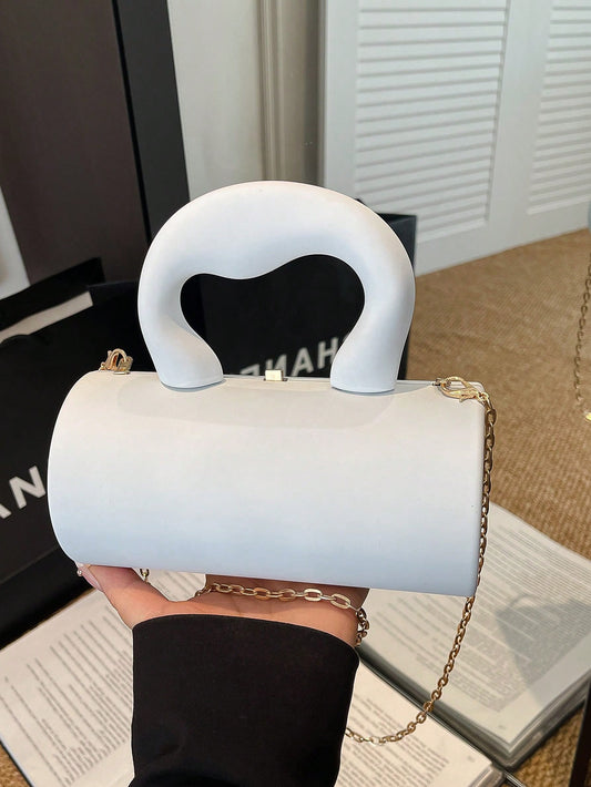 Sculpted Handle Mini Clutch – Modern Art Edition