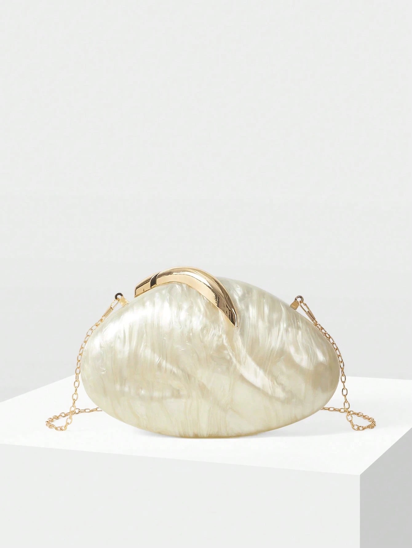 Pearl Shell Statement Clutch