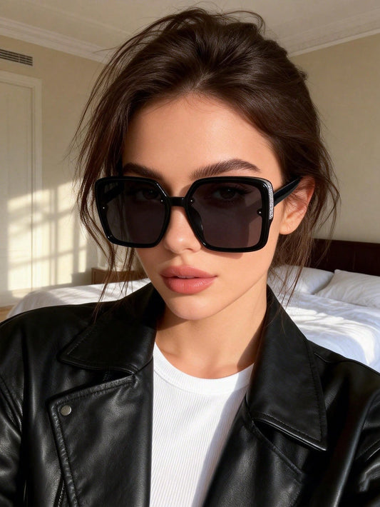 Noir Sculpt Square Sunglasses