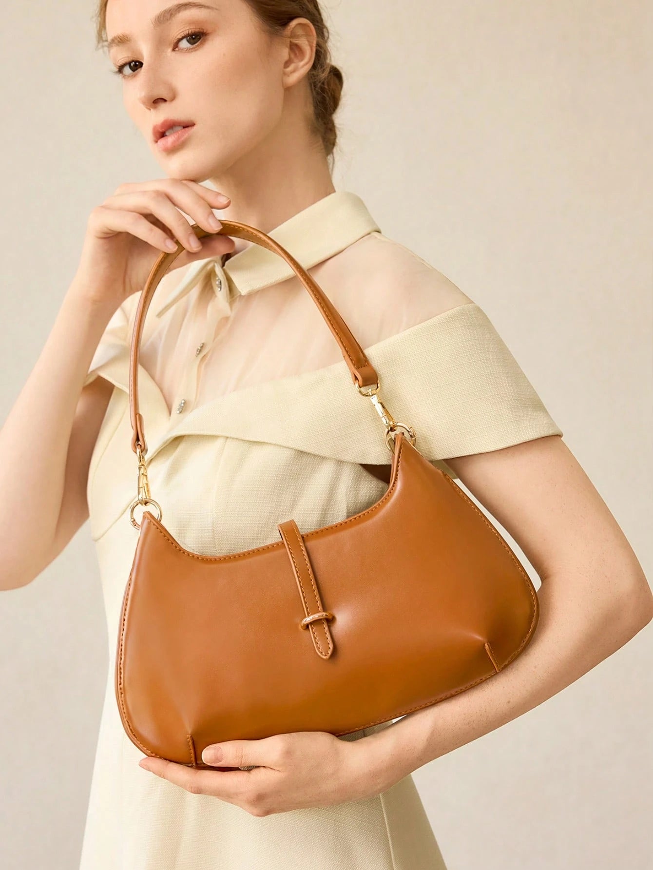 Classic Leather Shoulder Bag