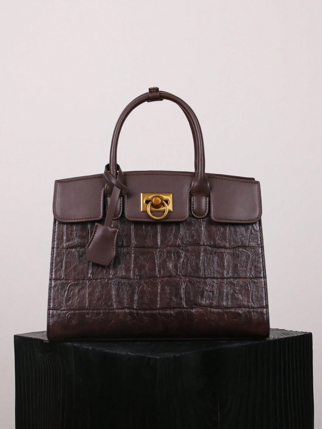Structured Top Handle Luxury Bag