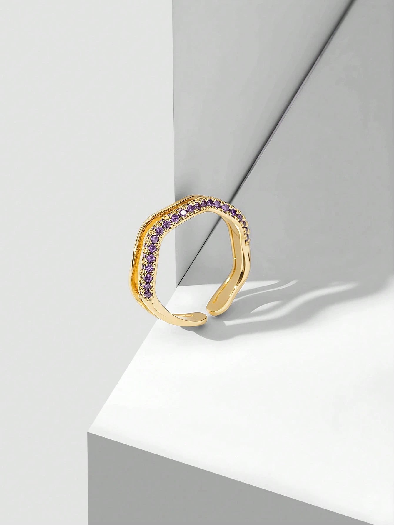 Aurora Wave Gold Plated Ring