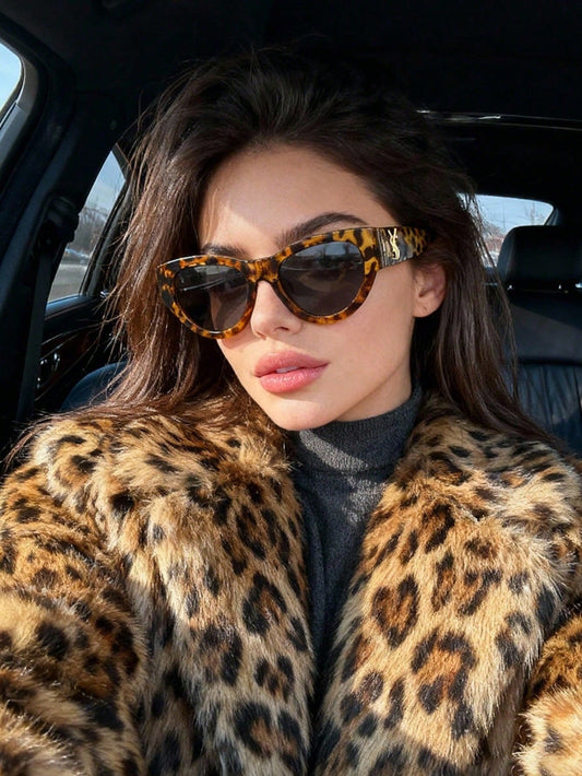Leopard Aura Cat-Eye Sunglasses