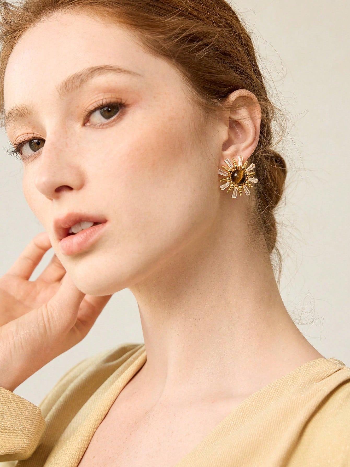 Celestia Sunburst Statement Earrings
