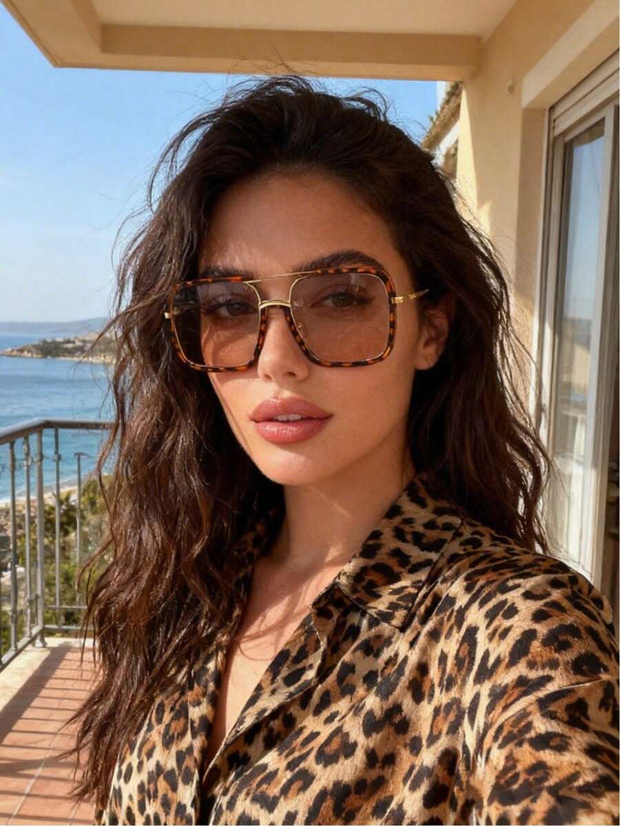 The Saint ™ Oversized Geometric Tortoise Sunglasses