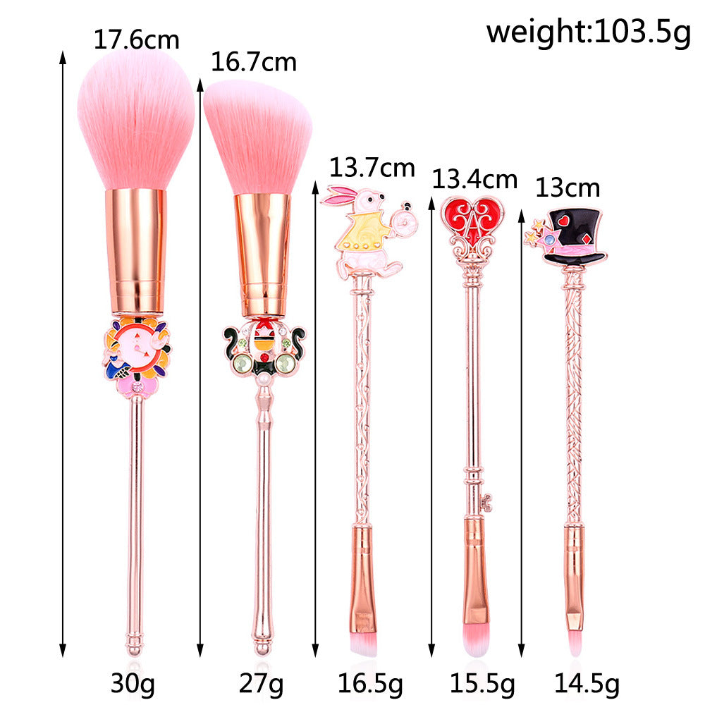 Princess-Style Makeup Brush Set