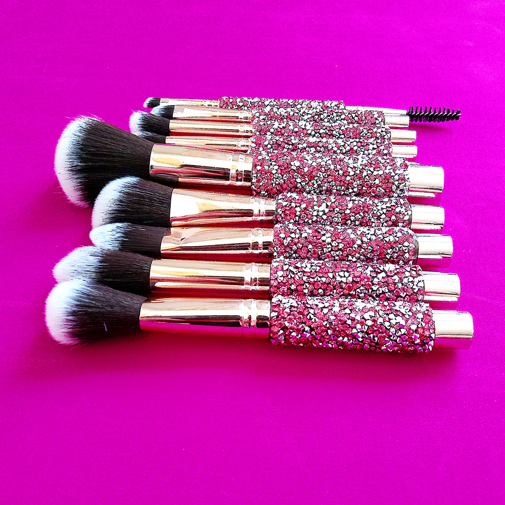 Diamond Inlaid Makeup Brush Set