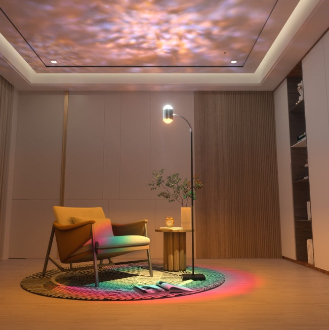 Dual Head Sunset Aurora Floor Lamp Projector