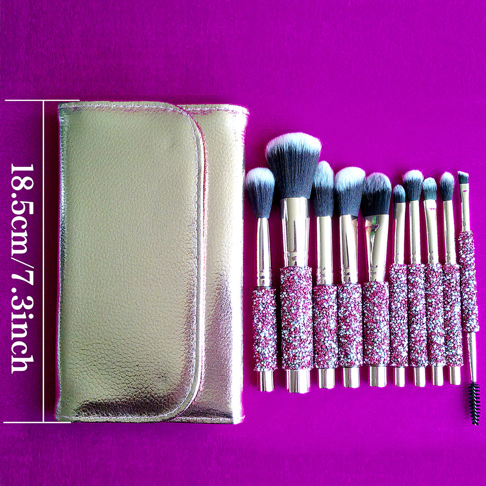 Diamond Inlaid Makeup Brush Set