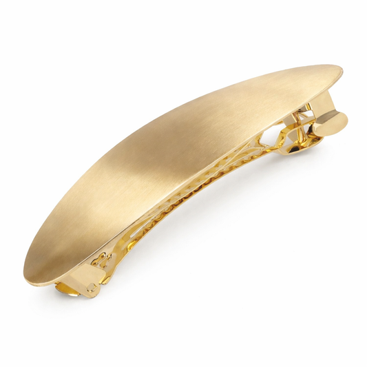 Satin Curve Gold Hair Barrette