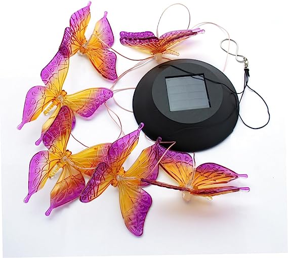Solar Butterfly Wind Chime Light – Color Changing Outdoor Garden Hanging LED Decor
