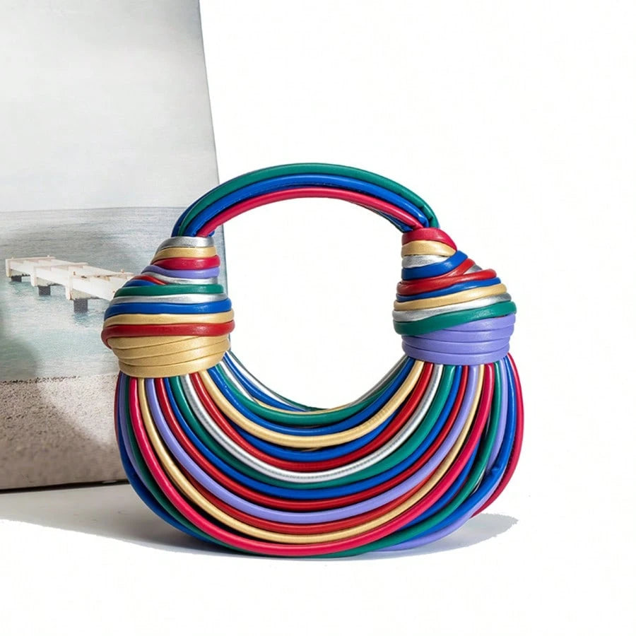 Chroma & Gold Knot Tube Tote