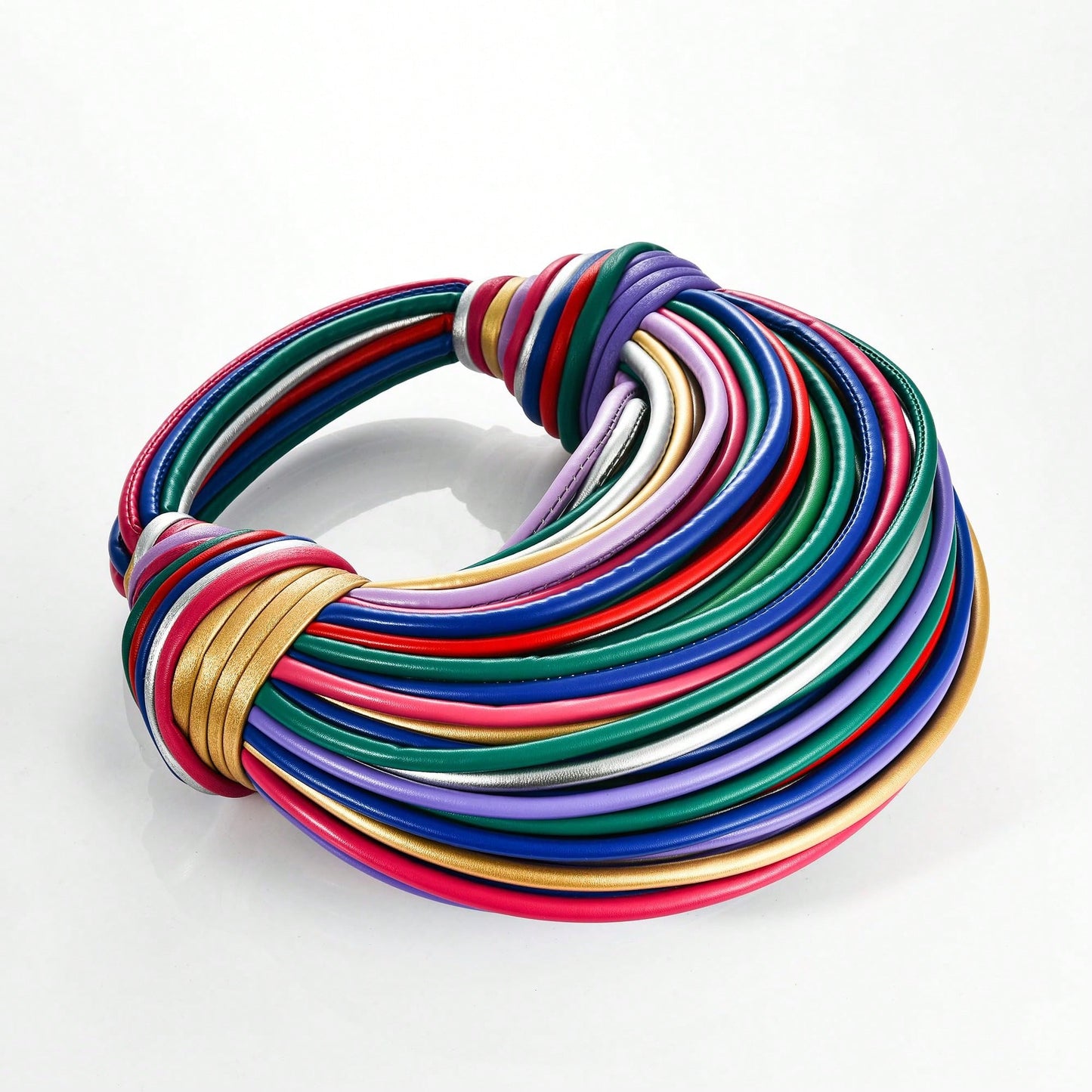 Chroma & Gold Knot Tube Tote