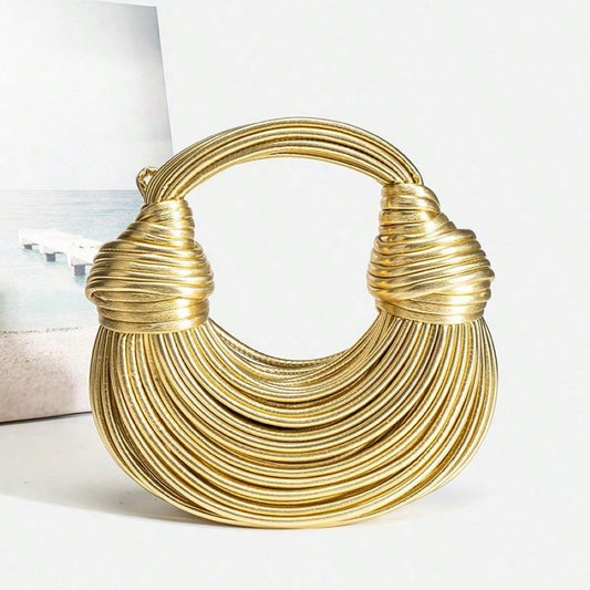 Chroma & Gold Knot Tube Tote