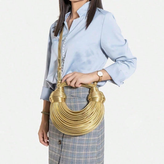 Chroma & Gold Knot Tube Tote
