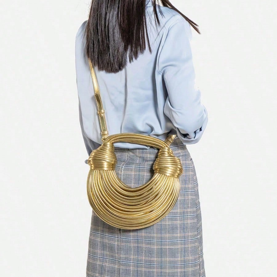 Chroma & Gold Knot Tube Tote