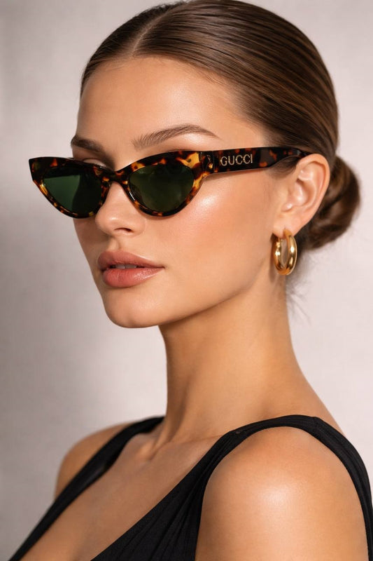 Luxury Cat-Eye Sunglasses – Tortoise Edition